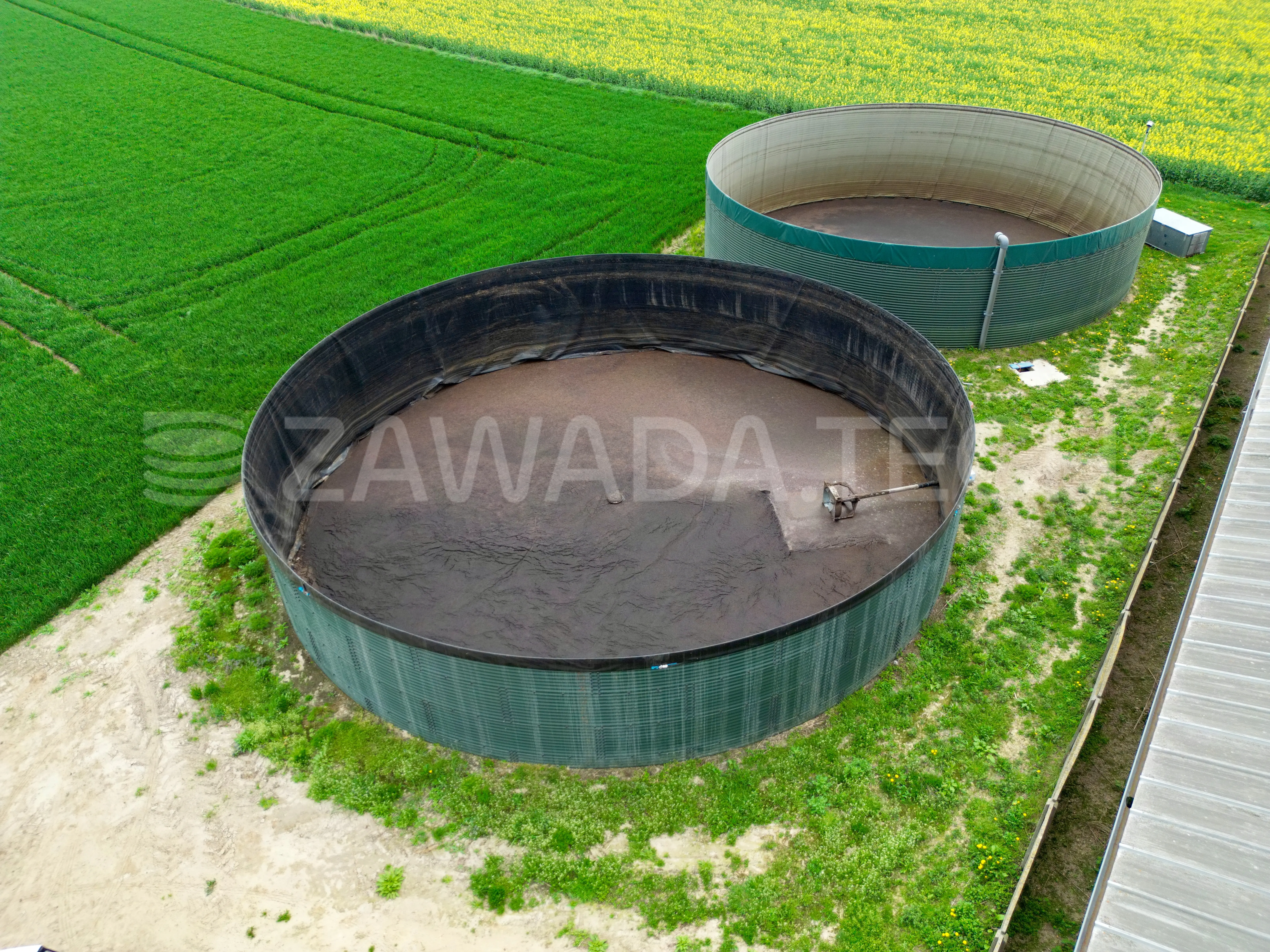 Zbiornik na gnojowicę - stalowy, widok ogólny