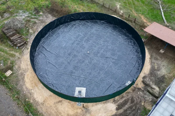 Typ zbiornika GNOJOWICA, pojemność: 2316 m3, woj. wielkopolskie. Przeznaczenie: gnojówka, gnojowica, poferment