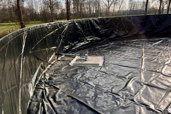 Typ zbiornika GNOJOWICA, pojemność: 2316 m3, woj. wielkopolskie. Przeznaczenie: gnojówka, gnojowica, poferment