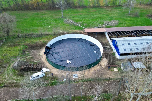 Typ zbiornika GNOJOWICA, pojemność: 2316 m3, woj. wielkopolskie. Przeznaczenie: gnojówka, gnojowica, poferment