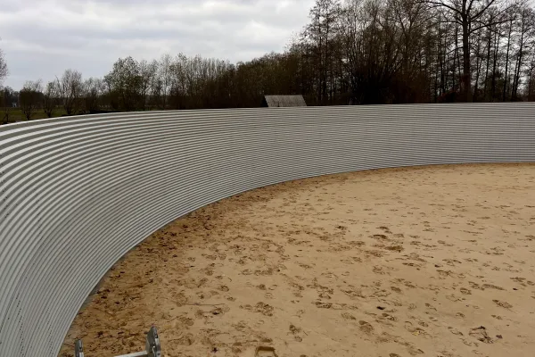 Typ zbiornika GNOJOWICA, pojemność: 2316 m3, woj. wielkopolskie. Przeznaczenie: gnojówka, gnojowica, poferment