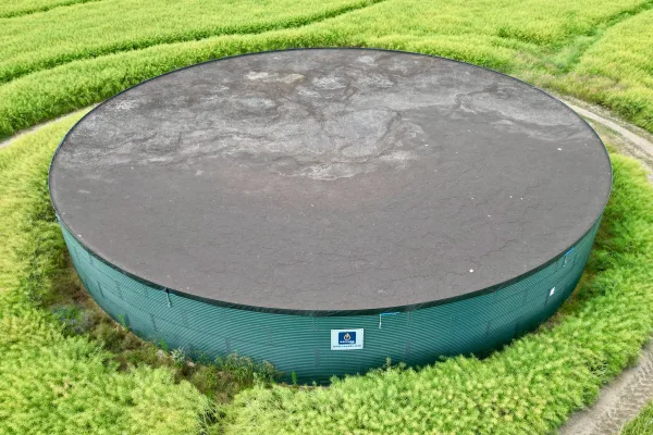 Typ zbiornika GNOJOWICA, pojemność: 1826 m3, woj. wielkopolskie. Przeznaczenie: gnojówka, gnojowica, poferment