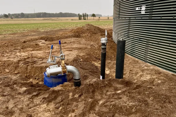 Typ zbiornika GNOJOWICA, pojemność: 1826 m3, woj. wielkopolskie. Przeznaczenie: gnojówka, gnojowica, poferment