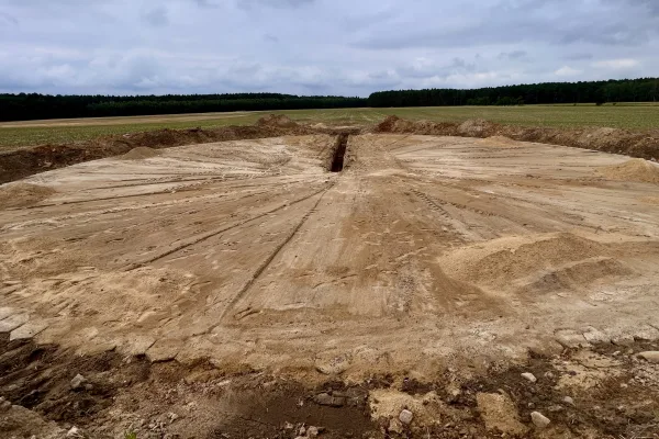 Typ zbiornika GNOJOWICA, pojemność: 1826 m3, woj. wielkopolskie. Przeznaczenie: gnojówka, gnojowica, poferment