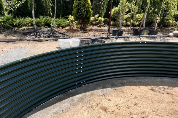 Typ zbiornika STANDARD, pojemność: 54 m3, woj. świętokrzyskie. Przeznaczenie: woda deszczowa, gruntowa