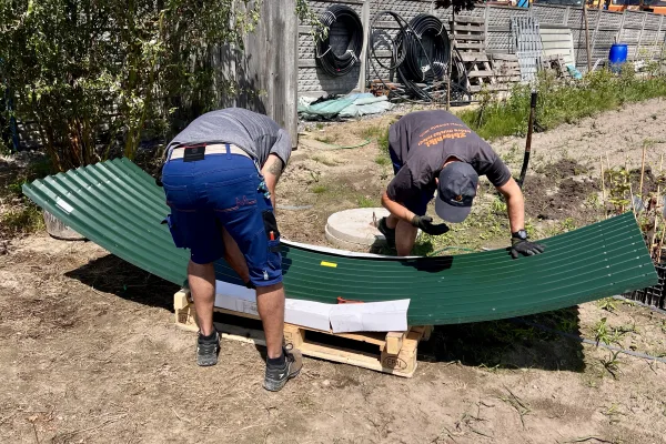 Typ zbiornika STANDARD, pojemność: 54 m3, woj. świętokrzyskie. Przeznaczenie: woda deszczowa, gruntowa