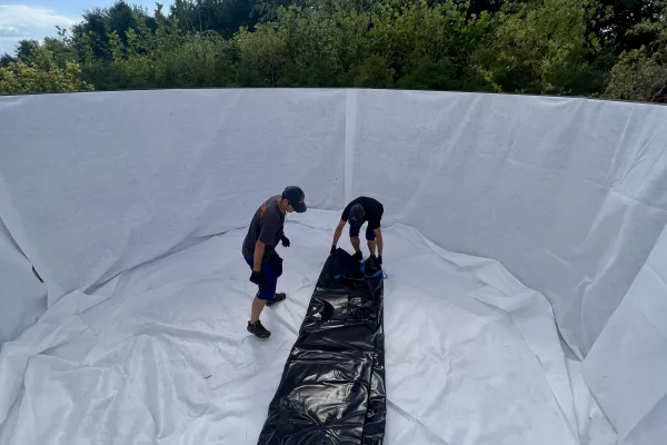 Typ zbiornika STANDARD, pojemność: 54 m3, woj. świętokrzyskie. Przeznaczenie: woda deszczowa, gruntowa