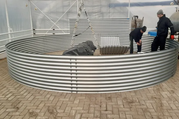 Typ zbiornika STANDARD, pojemność: 72 m3, woj. wielkopolskie. Przeznaczenie: woda deszczowa, gruntowa