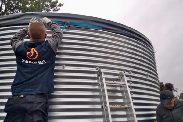 Typ zbiornika STANDARD, pojemność: 50 m3, woj. zachodniopomorskie. Przeznaczenie: woda deszczowa, gruntowa