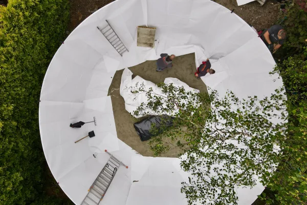 Typ zbiornika STANDARD, pojemność: 122 m3, woj. śląskie. Przeznaczenie: woda deszczowa, gruntowa