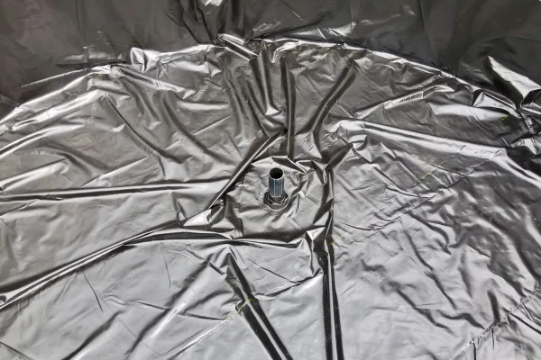 Typ zbiornika STANDARD, pojemność: 586 m3, woj. mazowieckie. Przeznaczenie: popłuczyny z mycia warzyw w zakładzie produkcyjnym