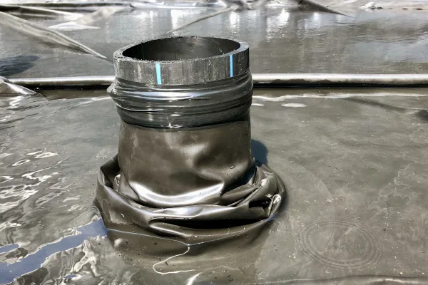 Typ zbiornika STANDARD, pojemność: 586 m3, woj. mazowieckie. Przeznaczenie: popłuczyny z mycia warzyw w zakładzie produkcyjnym