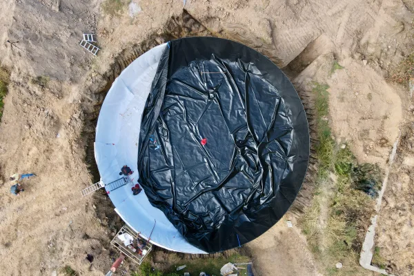 Typ zbiornika GNOJOWICA, pojemność: 338 m3, woj. opolskie. Przeznaczenie: gnojówka, gnojowica, poferment