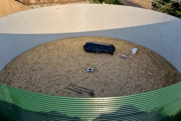 Typ zbiornika GNOJOWICA, pojemność: 338 m3, woj. opolskie. Przeznaczenie: gnojówka, gnojowica, poferment