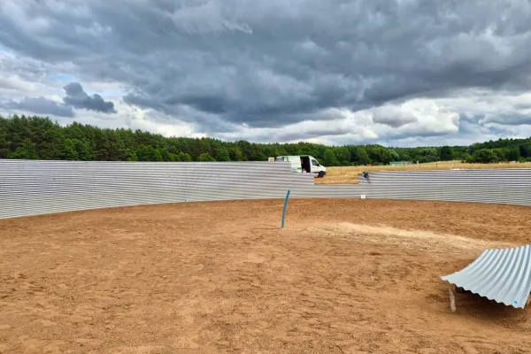 Typ zbiornika STANDARD, pojemność: 944 m3, woj. zachodniopomorskie. Przeznaczenie: woda deszczowa, gruntowa