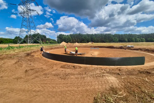 Typ zbiornika STANDARD, pojemność: 944 m3, woj. zachodniopomorskie. Przeznaczenie: woda deszczowa, gruntowa