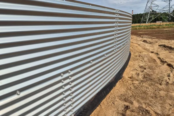 Typ zbiornika STANDARD, pojemność: 944 m3, woj. zachodniopomorskie. Przeznaczenie: woda deszczowa, gruntowa