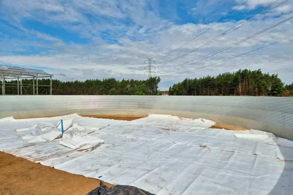 Typ zbiornika STANDARD, pojemność: 944 m3, woj. zachodniopomorskie. Przeznaczenie: woda deszczowa, gruntowa