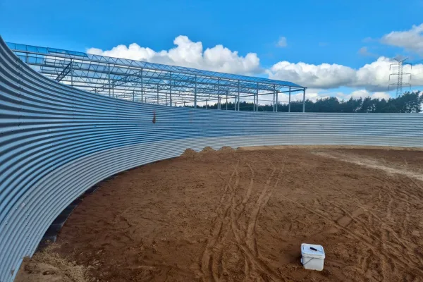 Typ zbiornika STANDARD, pojemność: 944 m3, woj. zachodniopomorskie. Przeznaczenie: woda deszczowa, gruntowa