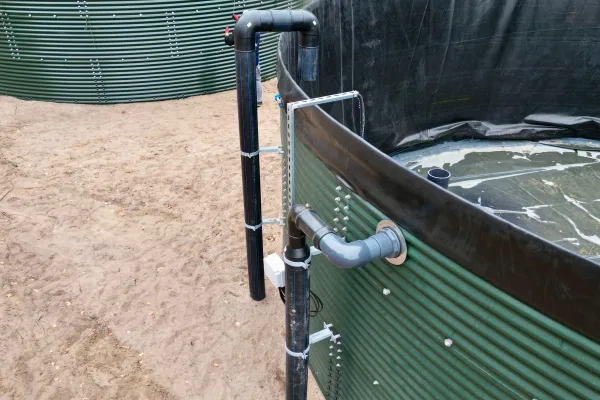 Typ zbiornika STANDARD, pojemność: 200 m3, woj. mazowieckie. Przeznaczenie: woda deszczowa, gruntowa