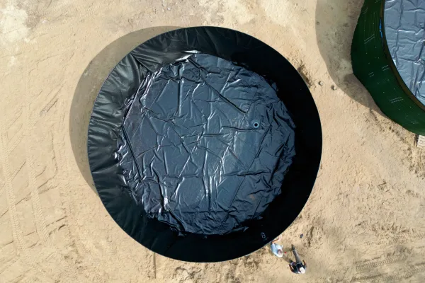 Typ zbiornika STANDARD, pojemność: 200 m3, woj. mazowieckie. Przeznaczenie: woda deszczowa, gruntowa