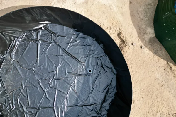 Typ zbiornika STANDARD, pojemność: 200 m3, woj. mazowieckie. Przeznaczenie: woda deszczowa, gruntowa