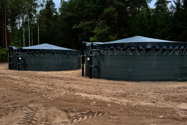 Typ zbiornika STANDARD, pojemność: 200 m3, woj. mazowieckie. Przeznaczenie: woda deszczowa, gruntowa