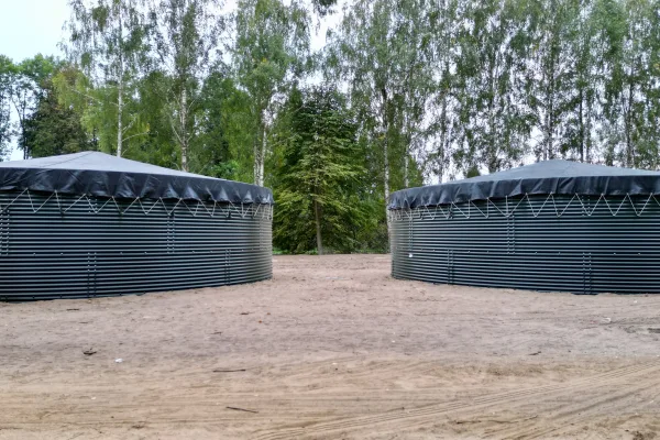 Typ zbiornika STANDARD, pojemność: 200 m3, woj. mazowieckie. Przeznaczenie: woda deszczowa, gruntowa