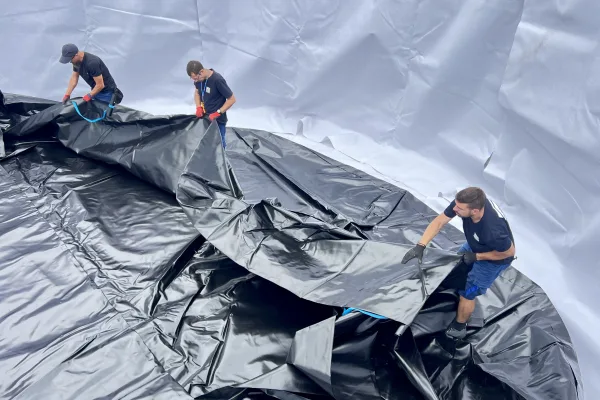 Typ zbiornika STANDARD, pojemność: 200 m3, woj. mazowieckie. Przeznaczenie: woda deszczowa, gruntowa