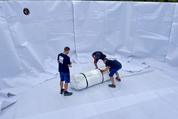 Typ zbiornika STANDARD, pojemność: 200 m3, woj. mazowieckie. Przeznaczenie: woda deszczowa, gruntowa