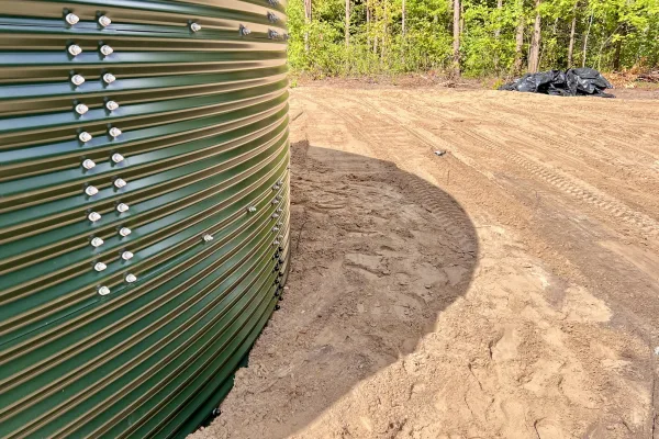 Typ zbiornika STANDARD, pojemność: 200 m3, woj. mazowieckie. Przeznaczenie: woda deszczowa, gruntowa