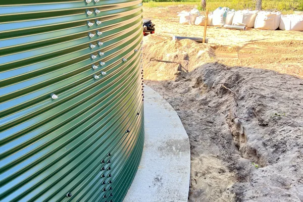 Typ zbiornika STANDARD, pojemność: 200 m3, woj. mazowieckie. Przeznaczenie: woda deszczowa, gruntowa