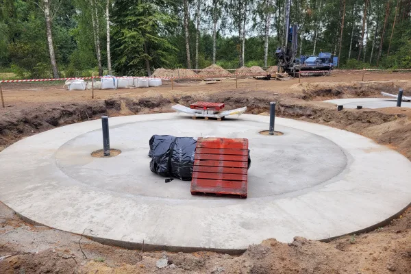 Typ zbiornika STANDARD, pojemność: 200 m3, woj. mazowieckie. Przeznaczenie: woda deszczowa, gruntowa