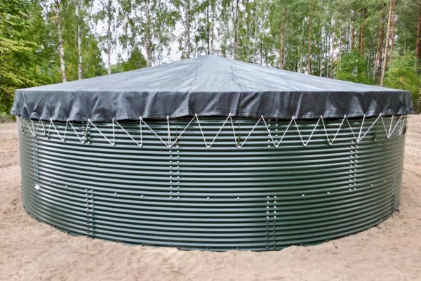 Typ zbiornika STANDARD, pojemność: 200 m3, woj. mazowieckie. Przeznaczenie: woda deszczowa, gruntowa