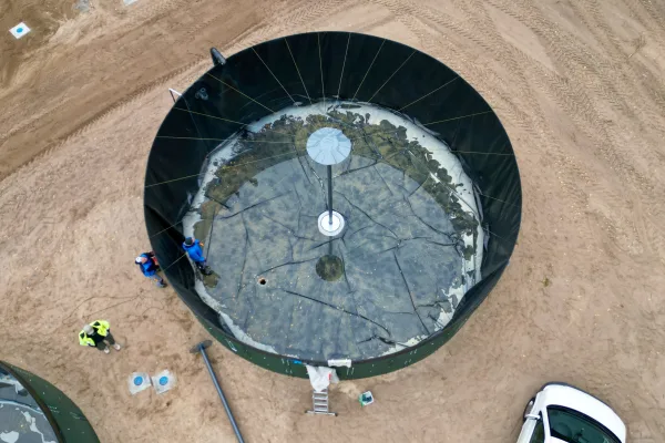 Typ zbiornika STANDARD, pojemność: 200 m3, woj. mazowieckie. Przeznaczenie: woda deszczowa, gruntowa