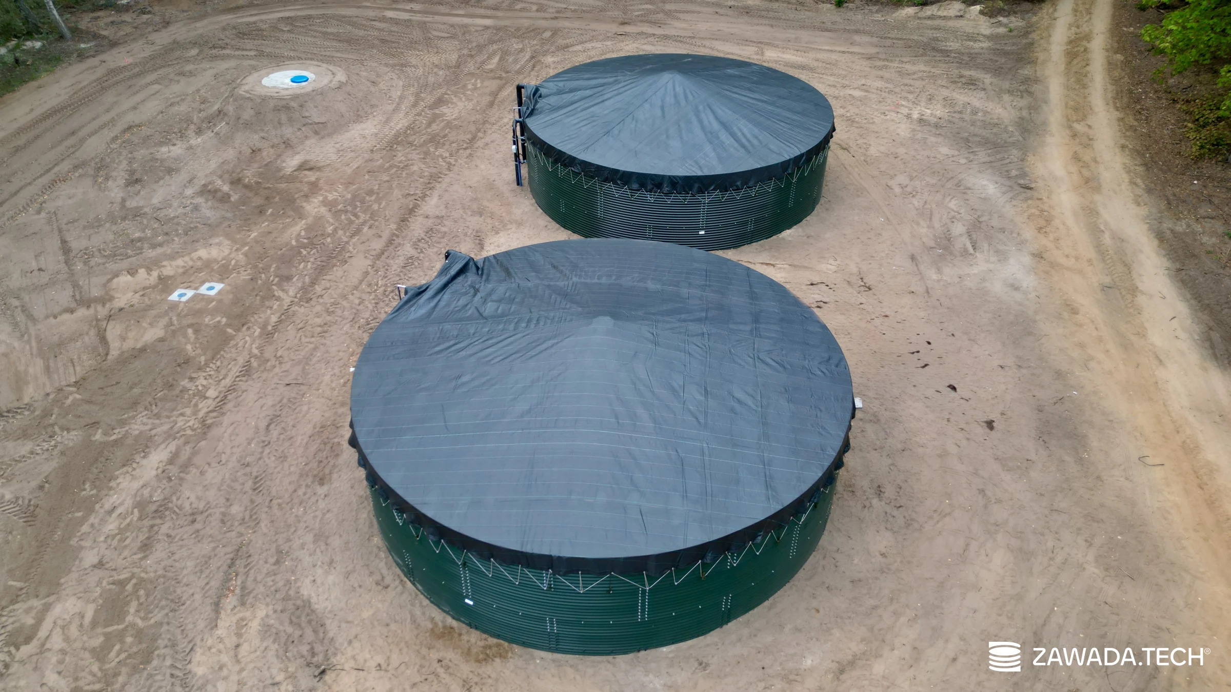 Typ zbiornika STANDARD, pojemność: 200 m3, woj. mazowieckie. Przeznaczenie: woda deszczowa, gruntowa
