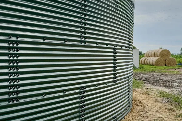 Typ zbiornika GNOJOWICA, pojemność: 1443 m3, woj. wielkopolskie. Przeznaczenie: gnojówka, gnojowica, poferment