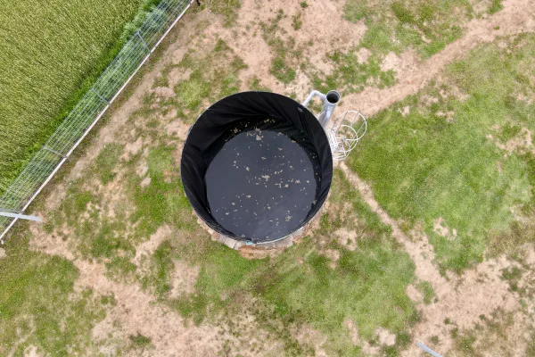 Typ zbiornika STANDARD, pojemność: 75 m3, woj. opolskie. Przeznaczenie: woda deszczowa, gruntowa