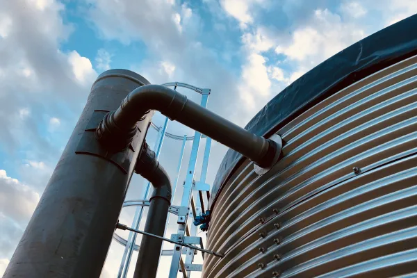 Typ zbiornika STANDARD, pojemność: 75 m3, woj. opolskie. Przeznaczenie: woda deszczowa, gruntowa