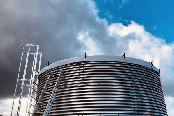 Typ zbiornika STANDARD, pojemność: 75 m3, woj. opolskie. Przeznaczenie: woda deszczowa, gruntowa