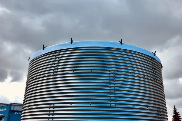 Typ zbiornika STANDARD, pojemność: 75 m3, woj. opolskie. Przeznaczenie: woda deszczowa, gruntowa