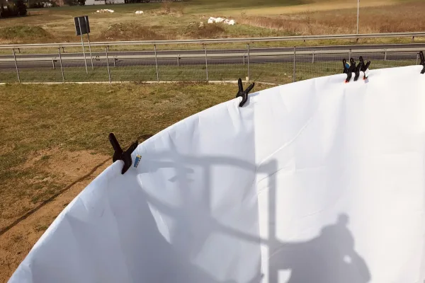 Typ zbiornika STANDARD, pojemność: 75 m3, woj. opolskie. Przeznaczenie: woda deszczowa, gruntowa