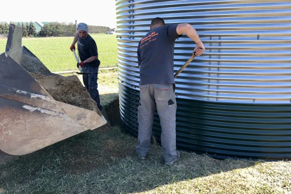 Typ zbiornika STANDARD, pojemność: 75 m3, woj. opolskie. Przeznaczenie: woda deszczowa, gruntowa