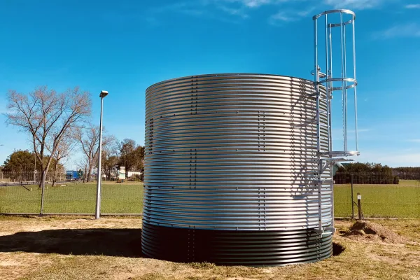 Typ zbiornika STANDARD, pojemność: 75 m3, woj. opolskie. Przeznaczenie: woda deszczowa, gruntowa