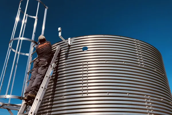 Typ zbiornika STANDARD, pojemność: 75 m3, woj. opolskie. Przeznaczenie: woda deszczowa, gruntowa