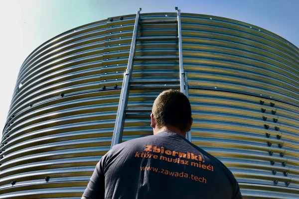 Typ zbiornika STANDARD, pojemność: 75 m3, woj. opolskie. Przeznaczenie: woda deszczowa, gruntowa