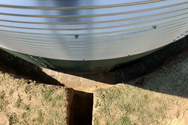 Typ zbiornika STANDARD, pojemność: 75 m3, woj. opolskie. Przeznaczenie: woda deszczowa, gruntowa