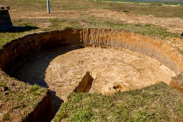 Typ zbiornika STANDARD, pojemność: 75 m3, woj. opolskie. Przeznaczenie: woda deszczowa, gruntowa