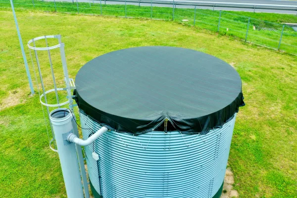 Typ zbiornika STANDARD, pojemność: 75 m3, woj. opolskie. Przeznaczenie: woda deszczowa, gruntowa