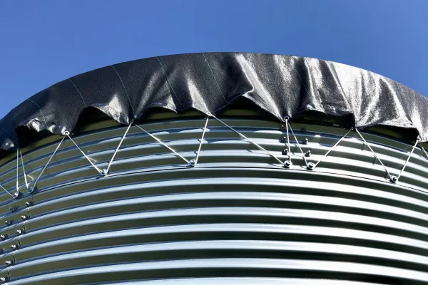 Typ zbiornika STANDARD, pojemność: 75 m3, woj. opolskie. Przeznaczenie: woda deszczowa, gruntowa